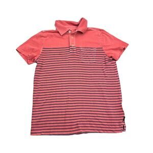 Boys Vineyard Vines Collared Shirt Red with Navy stripes